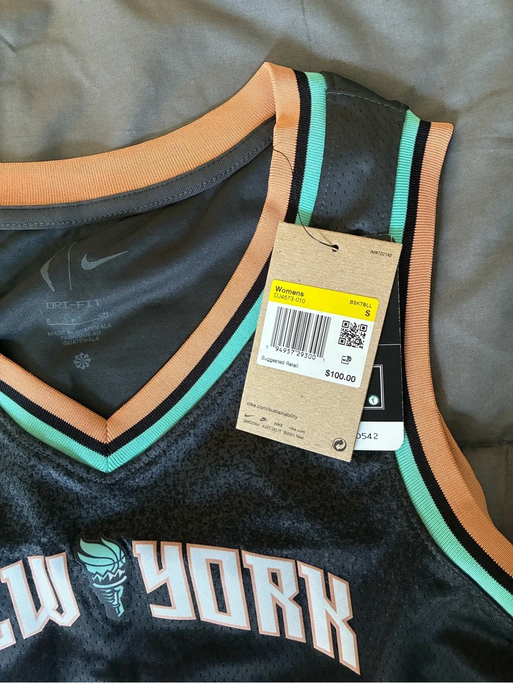 Nike Kids One Piece Black with Teal and Orange Trim - New York